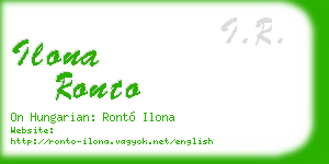 ilona ronto business card